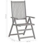 vidaXL Chaises inclinables de jardin lot de 6 et coussins Bois acacia