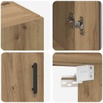 vidaXL Buffet Marron 69 5 x 34 x 90 cm Bois d'ingénierie