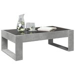 vidaXL Table basse avec LED infini gris béton 90x53x30 cm