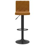 vidaXL Tabourets de bar lot de 2 marron velours