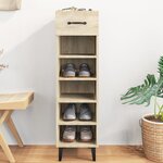 vidaXL Armoire à chaussures Chêne Sonoma 30x35x105cm Bois d'ingénierie