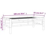 vidaXL Salon de jardin 4 Pièces avec coussins blanc crème bambou