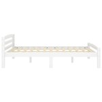 vidaXL Cadre de lit Blanc Bois de pin massif 160x200 cm