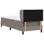 vidaXL Lit boxspring avec matelas avec matelas Taupe 80 x 200 cm tissu