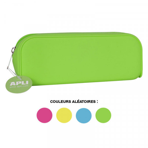 Trousse scolaire couleur fluo 18 cm apli