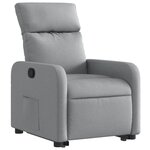vidaXL Fauteuil inclinable Gris clair Tissu
