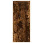 vidaXL Meuble TV mural avec lumières LED chêne fumé 30 5x35x70 cm