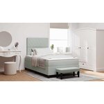 vidaXL Lit à ressorts avec matelas Gris clair 120 x 200 cm Velours