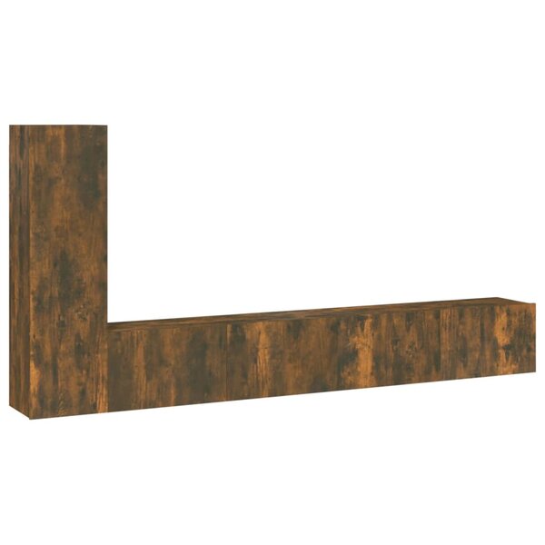 vidaXL Ensemble de meubles TV 3 Pièces Chêne fumé Bois d'ingénierie