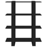 vidaXL Bibliothèque/Séparateur de pièce Noir 100x30x123 5 cm