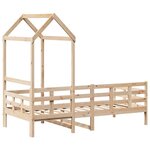 vidaXL Lit de jour avec toit sans matelas 90x190 cm bois massif