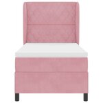 vidaXL Lit à ressorts avec matelas Rose 90 x 190 cm Velours
