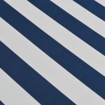vidaXL Auvent pliable manuel 600 cm Bleu/blanc