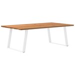 vidaXL Table à manger marron clair bois de chêne massif rectangulaire