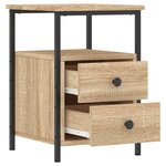 vidaXL Tables de chevet 2Pièces chêne sonoma 34x35 5x50cm bois ingénierie