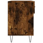 vidaXL Banc à chaussures chêne fumé 102x35x55 cm bois d'ingénierie