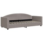 vidaXL Lit de jour avec gigogne et tiroirs sans matelas taupe 80x200cm