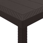 vidaXL Table de Jardin Marron 400 x 100 x 73 cm polyrotin