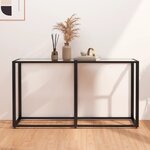 Vidaxl table console transparent 140x35x75 5 cm verre trempé
