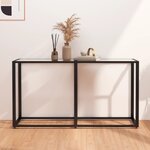 vidaXL Table console Transparent 140x35x75 5 cm Verre trempé