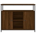 vidaXL Buffet chêne marron 100x35x80 cm bois d'ingénierie