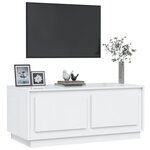 vidaXL Table basse Blanc brillant 102x50x44 cm bois d'ingénierie