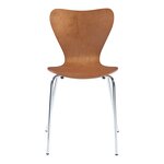 Lot de 4 chaises de salle à manger moderne design robuste effet noyer / chrome 03_0009811