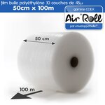 Lot de 6 rouleaux de film bulle d'air largeur 50cm x longueur 100m - gamme air'roll coex