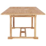 vidaXL Ensemble à manger d'extérieur 7Pièces 150-200x100x75cm Teck massif