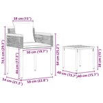 vidaXL Ensemble de meubles d'extérieur 3 Pièces Beige et blanc crème