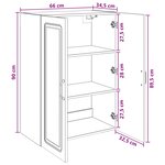 vidaXL Armoire Murale 66 x 34 5 x 90 cm Bois d'ingénierie Noir