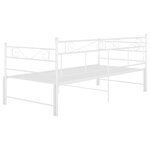 vidaXL Cadre de canapé-lit extensible blanc métal 90x200 cm