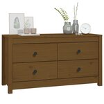 vidaXL Armoire latérale Marron Miel 100x40x54 cm Bois de pin massif