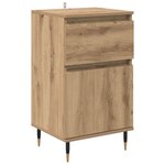 vidaXL Buffet Chêne artisanal 40 x 35 x 70 cm Bois d'ingénierie et fer