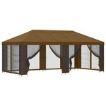 vidaXL Gazebo avec murs latéraux 6 x 3 m Taupe Polyester et Acier 190