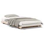 vidaXL Cadre de lit surélevé Marron 100 x 210 cm Bois massif en pin