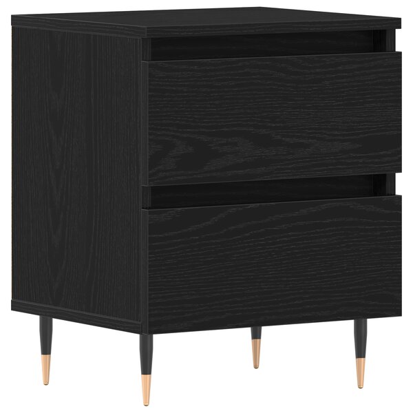 Table de chevet vidaXL en chêne noir 40x35x50 cm en bois d'ingénierie