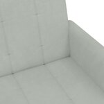 vidaXL Canapé-lit à 2 places avec repose-pied gris clair velours