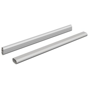 vidaXL Tige de placard 2 Pièces Argenté 764 x 15 x 29 mm