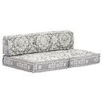 vidaXL Pouf Gris clair Tissu