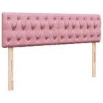 vidaXL Cadre de lit ottoman avec matelas rose 140x190 cm velours