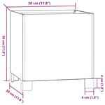 vidaXL Jardinière avec pieds Rouillé 30x30x30 cm Acier corten