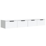 vidaXL Armoires murales 2 Pièces blanc 68x30x20 cm Bois d'ingénierie