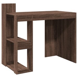 Bureau table poste de travail meuble d'ordinateur informatique étude chêne 103 5 x 56 5 x 94 cm bois d'ingénierie brun 02_0023606