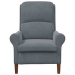 vidaXL fauteuil Gris foncé 76 x 94 x 102 cm Velours