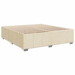 vidaXL Cadre de lit sans matelas crème 180x200 cm tissu