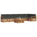 vidaXL Ensemble de canapés d'extérieur 7 Pièces Naturel et Anthracite
