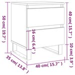 vidaXL Tables de chevet 2 Pièces noir 40x35x50 cm bois d’ingénierie