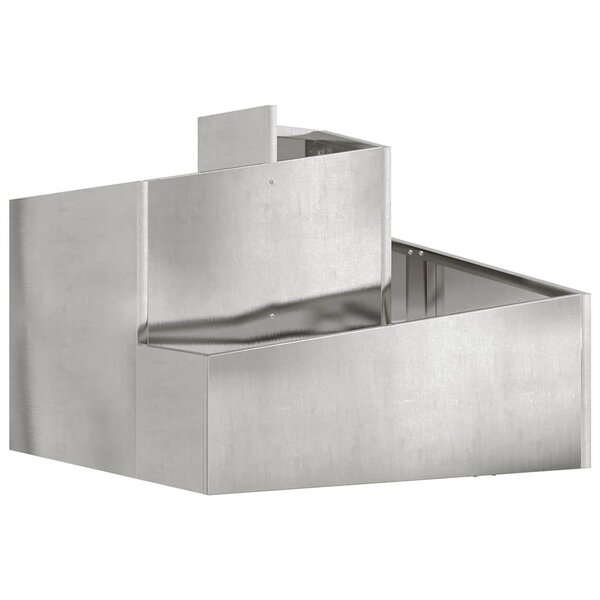 vidaXL Cache-pot de jardin Argent 60 x 60 x 50 cm Acier galvanisé