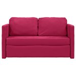 vidaXL Canapé-lit 2 en 1 rouge bordeaux 122x204x55 cm velours